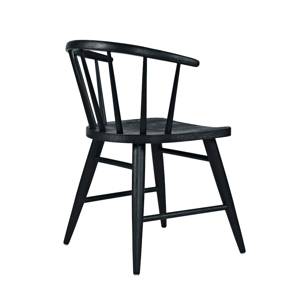 Fitz Traditional Solid Wood Curved Back Spindle Dining Chair (Set of 2). Picture 6