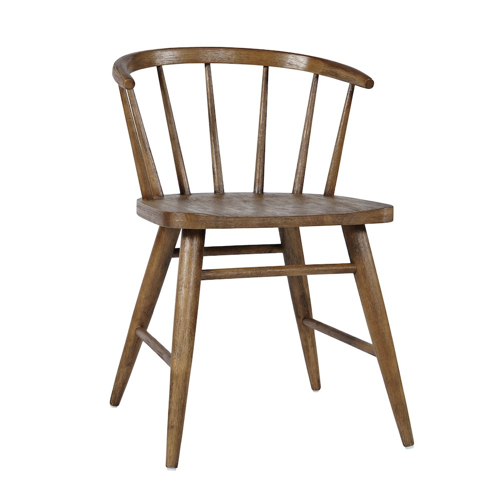 Fitz Traditional Solid Wood Curved Back Spindle Dining Chair (Set of 2). Picture 6