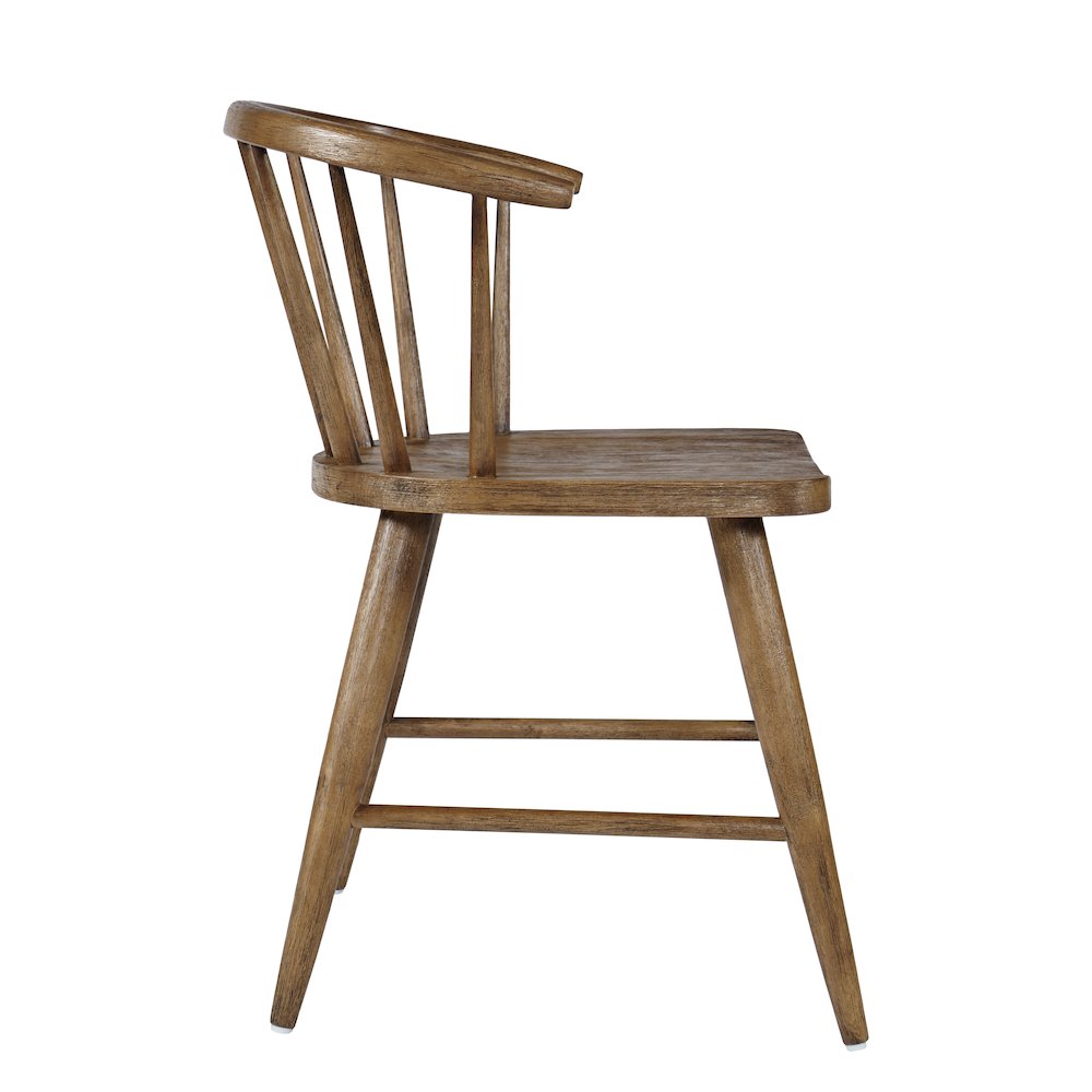 Fitz Traditional Solid Wood Curved Back Spindle Dining Chair (Set of 2). Picture 5