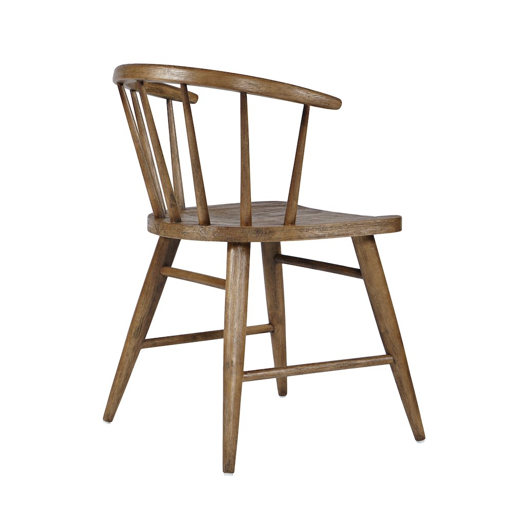 Fitz Traditional Solid Wood Curved Back Spindle Dining Chair (Set of 2). Picture 3