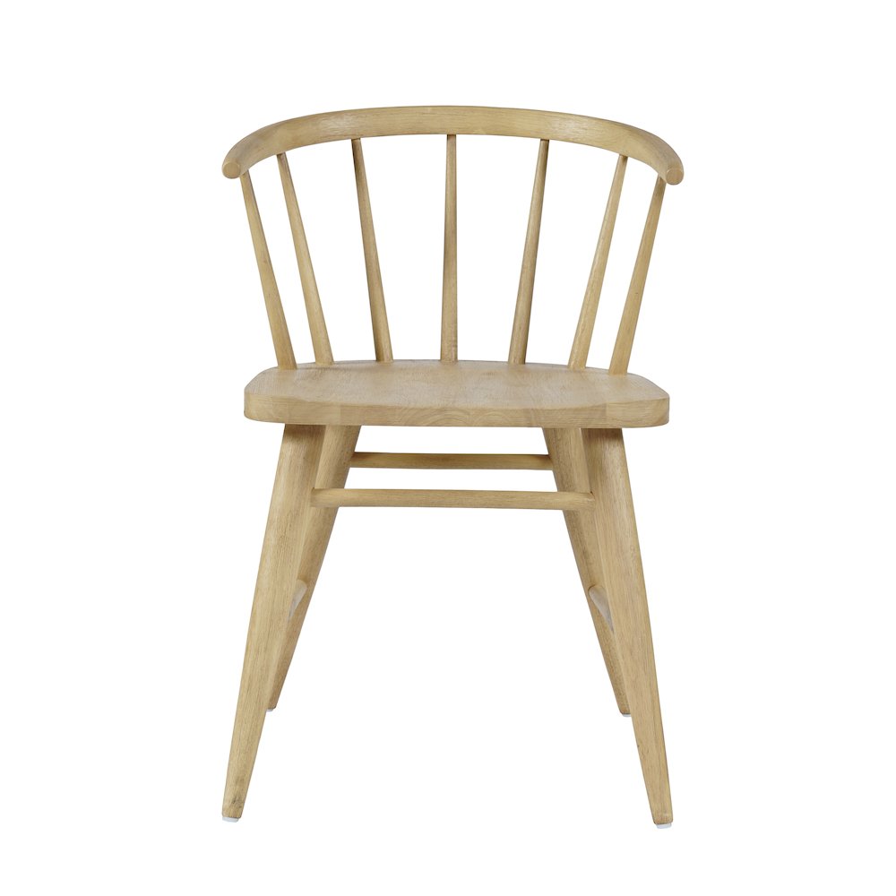 Fitz Traditional Solid Wood Curved Back Spindle Dining Chair (Set of 2). Picture 2