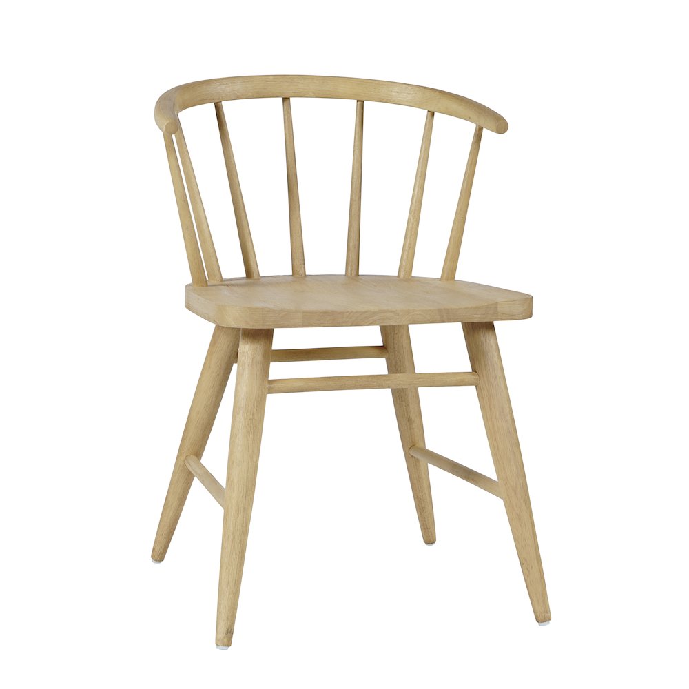 Fitz Traditional Solid Wood Curved Back Spindle Dining Chair (Set of 2). Picture 6