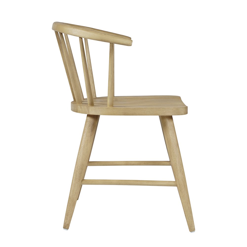 Fitz Traditional Solid Wood Curved Back Spindle Dining Chair (Set of 2). Picture 5