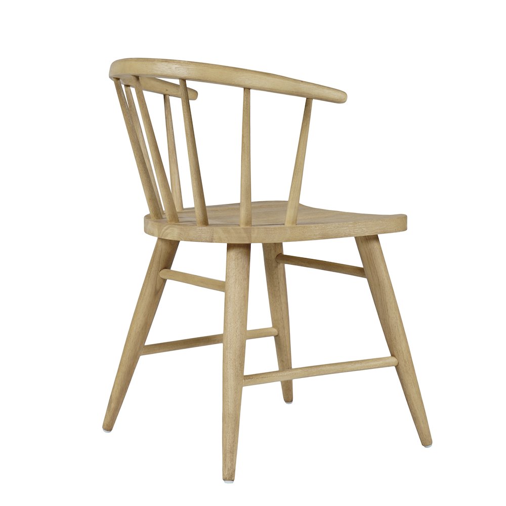 Fitz Traditional Solid Wood Curved Back Spindle Dining Chair (Set of 2). Picture 3
