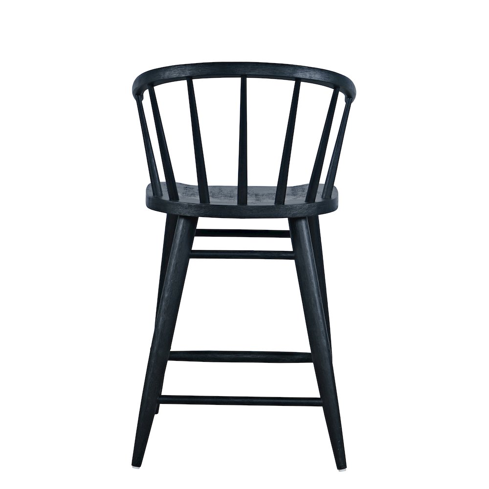 Fitz Traditional Solid Wood Curved Back Spindle Counter Stool. Picture 6