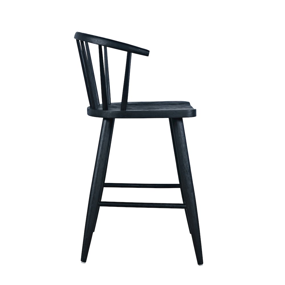 Fitz Traditional Solid Wood Curved Back Spindle Counter Stool. Picture 5