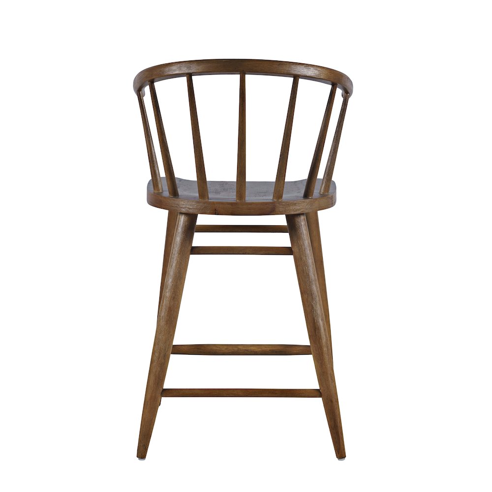 Fitz Traditional Solid Wood Curved Back Spindle Counter Stool. Picture 6