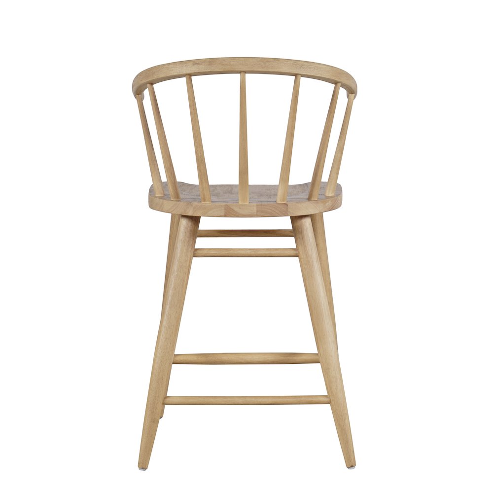 Fitz Traditional Solid Wood Curved Back Spindle Counter Stool. Picture 7
