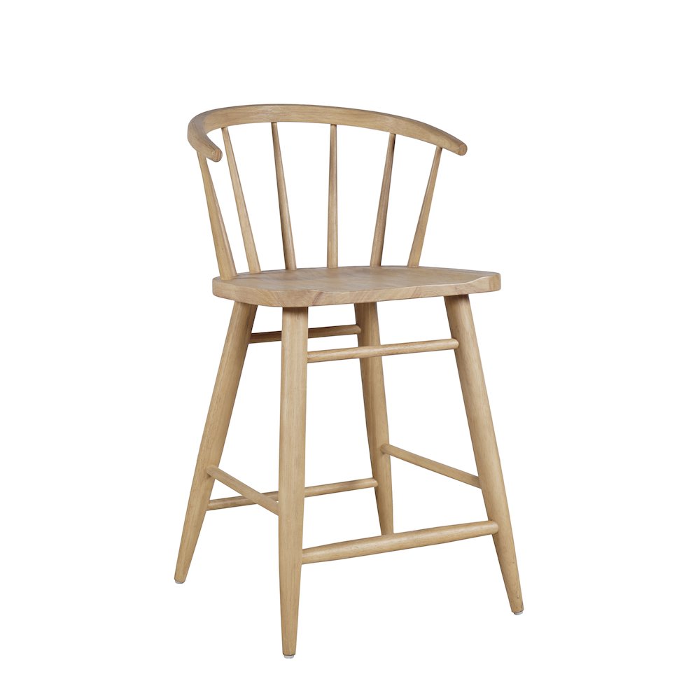 5-Piece Counter Height Dining Set with Round Table and Spindle Back Barstools. Picture 4