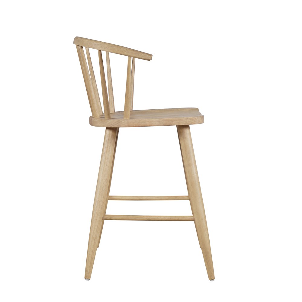 Fitz Traditional Solid Wood Curved Back Spindle Counter Stool. Picture 5