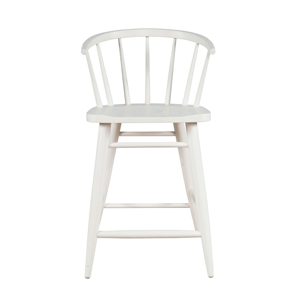 Fitz Traditional Solid Wood Curved Back Spindle Counter Stool. Picture 1
