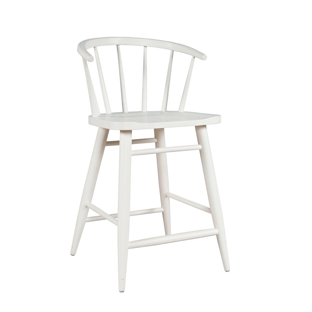 5-Piece Counter Height Dining Set with Round Table and Spindle Back Barstools. Picture 6