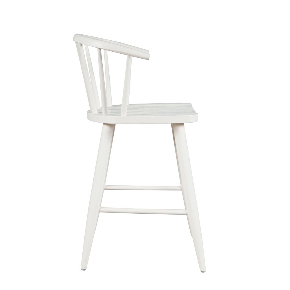 Fitz Traditional Solid Wood Curved Back Spindle Counter Stool. Picture 5