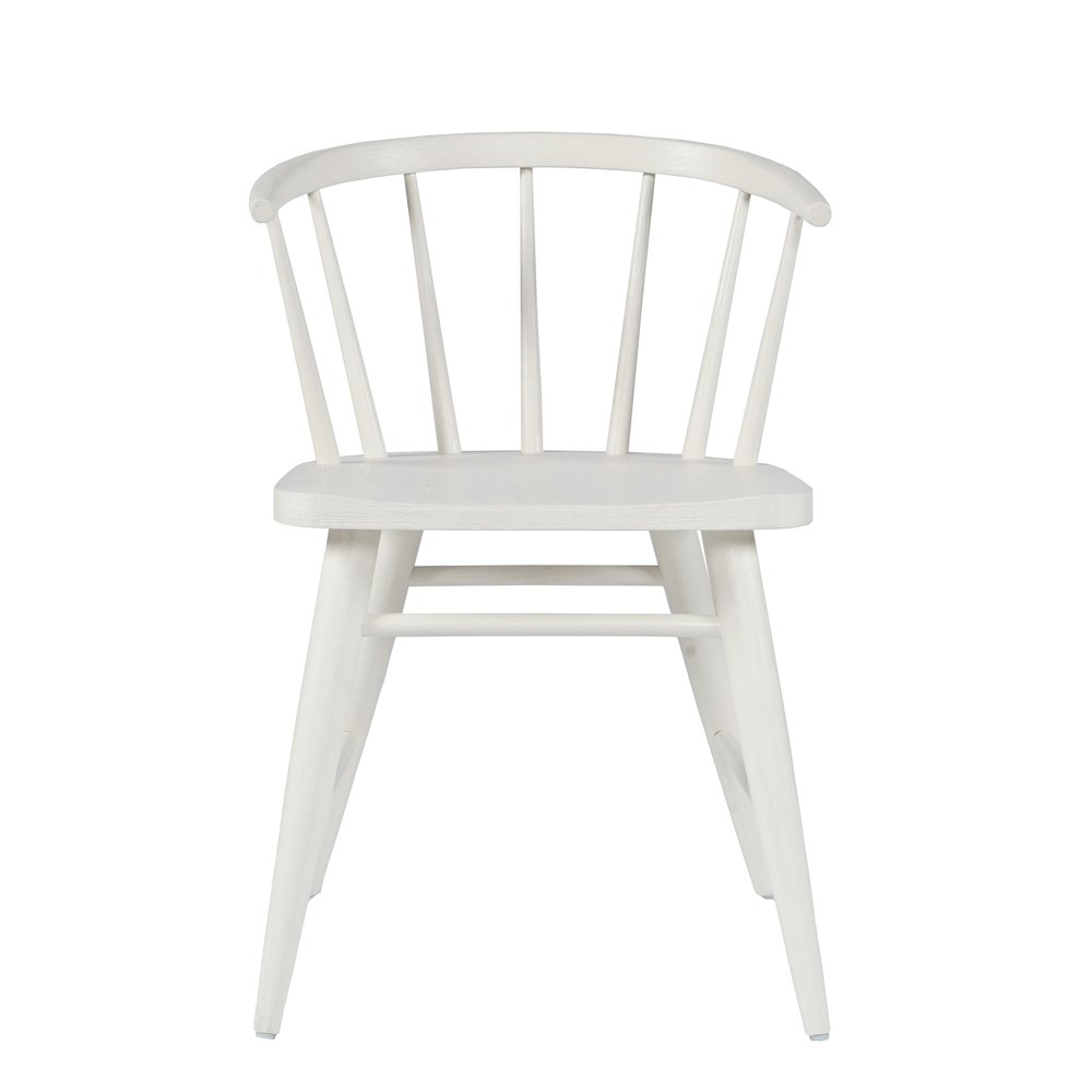 Fitz Traditional Solid Wood Curved Back Spindle Dining Chair (Set of 2). Picture 2