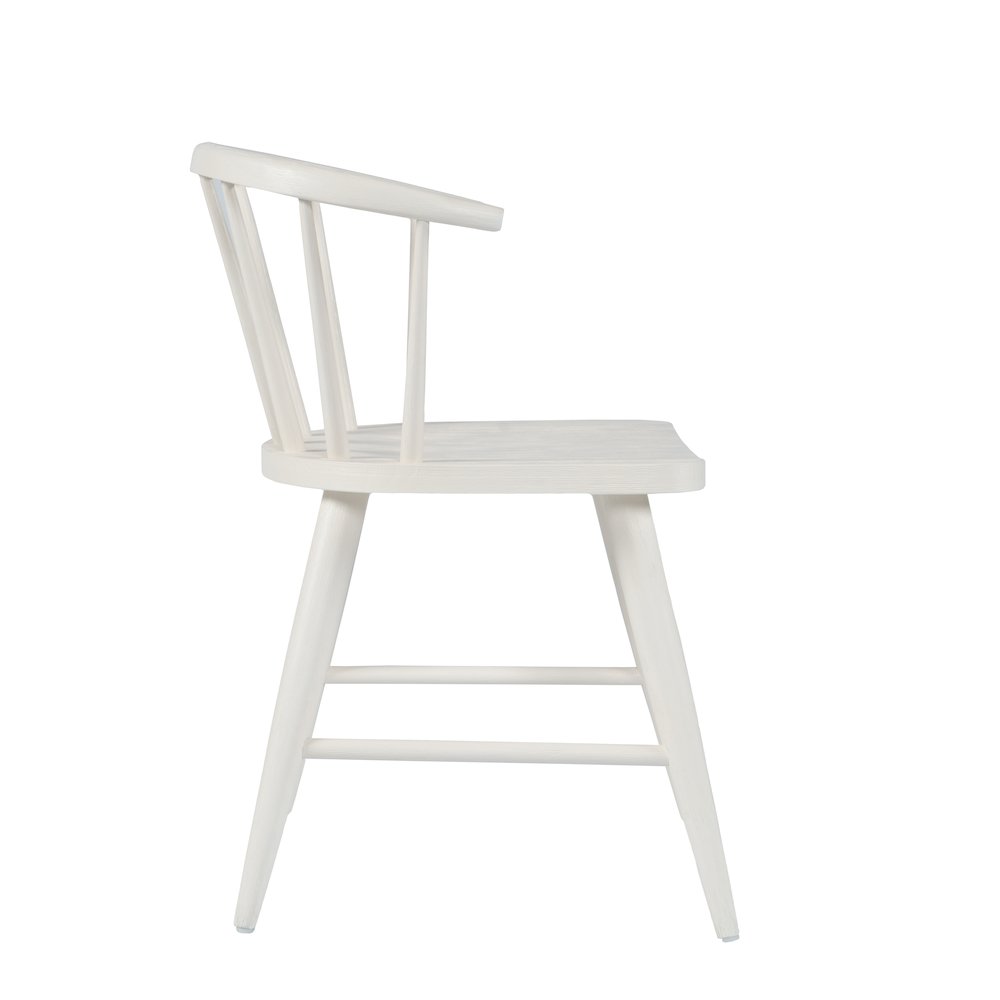 Fitz Traditional Solid Wood Curved Back Spindle Dining Chair (Set of 2). Picture 5