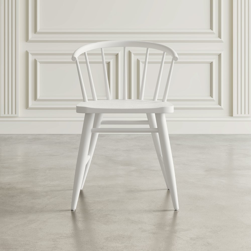 Fitz Traditional Solid Wood Curved Back Spindle Dining Chair (Set of 2). Picture 9