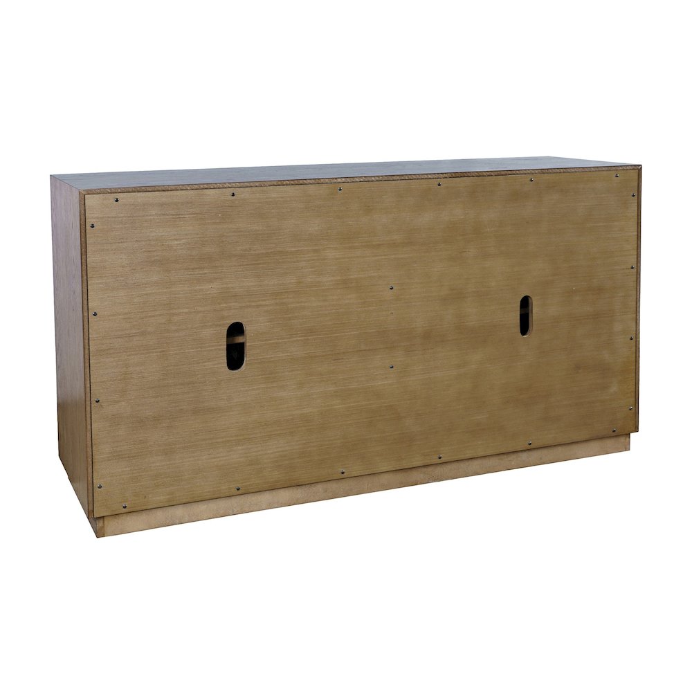 Maven 60" Mid-Century Modern Fluted Four Door Sideboard Storage Cabinet. Picture 7