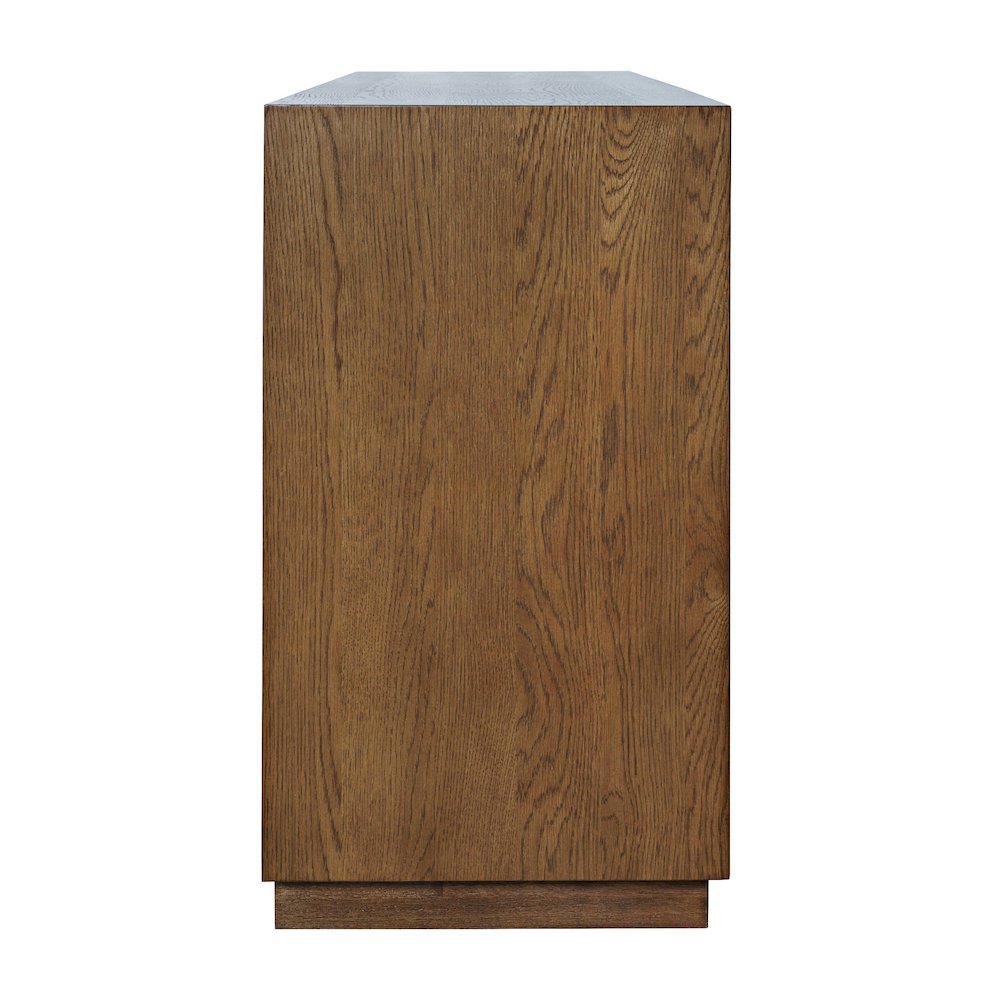 Maven 60" Mid-Century Modern Fluted Four Door Sideboard Storage Cabinet. Picture 5