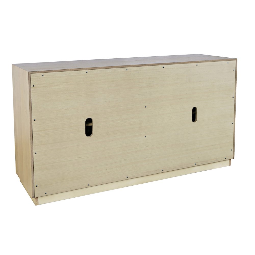 Maven 60" Mid-Century Modern Fluted Four Door Sideboard Storage Cabinet. Picture 7