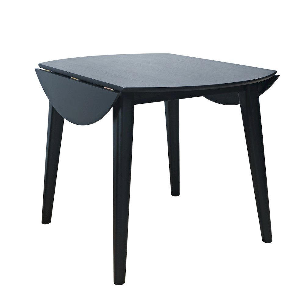 Percy 42" Contemporary Round Drop-Leaf Dining Table. Picture 5