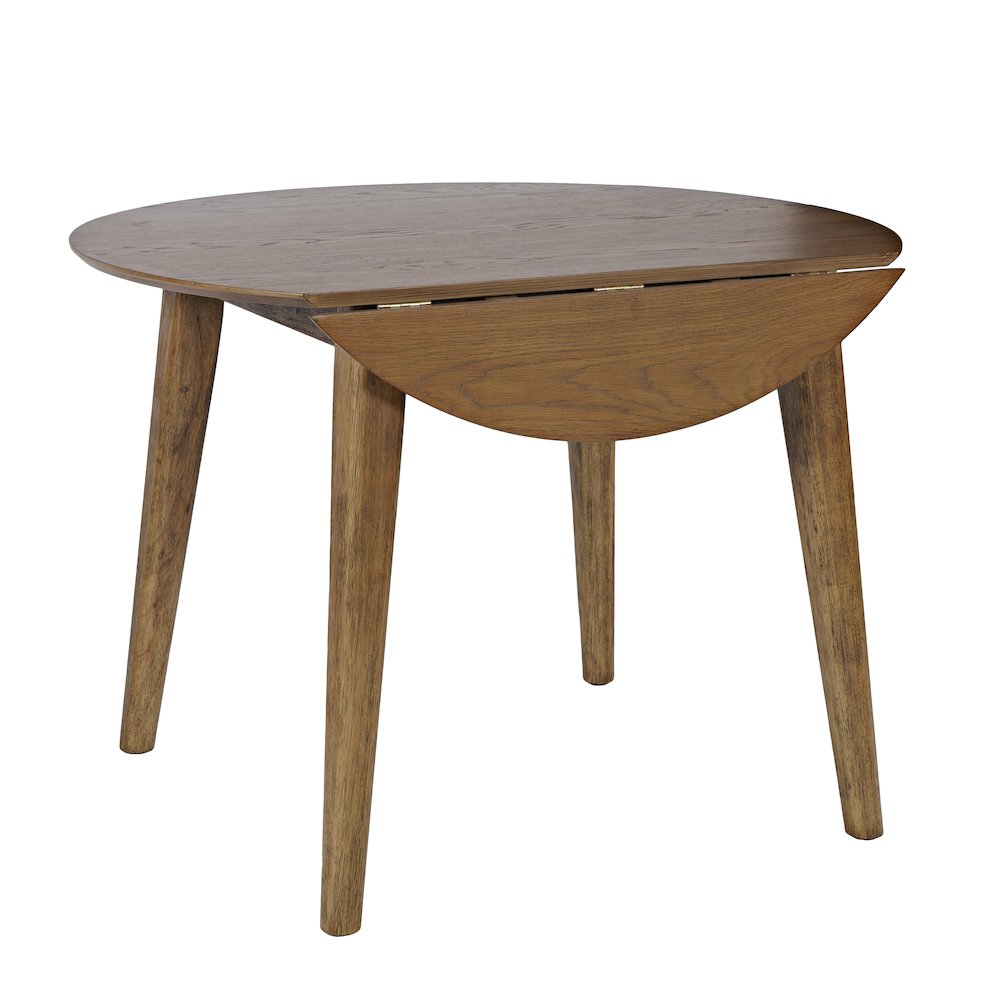 Percy 42" Contemporary Round Drop-Leaf Dining Table. Picture 3