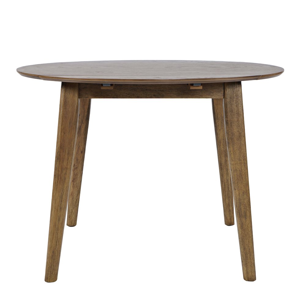 Percy 42" Contemporary Round Drop-Leaf Dining Table. Picture 1