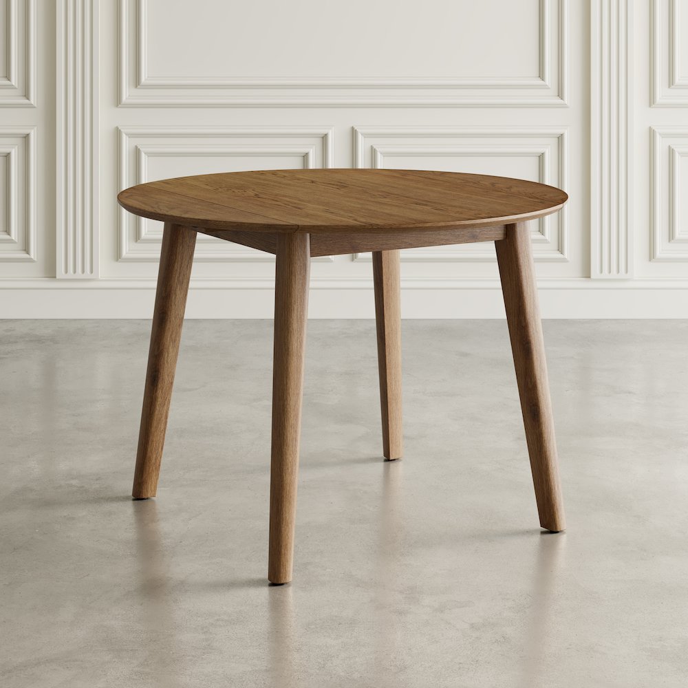 Percy 42" Contemporary Round Drop-Leaf Dining Table. Picture 8