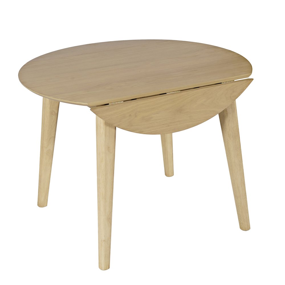 Percy 42" Contemporary Round Drop-Leaf Dining Table. Picture 3