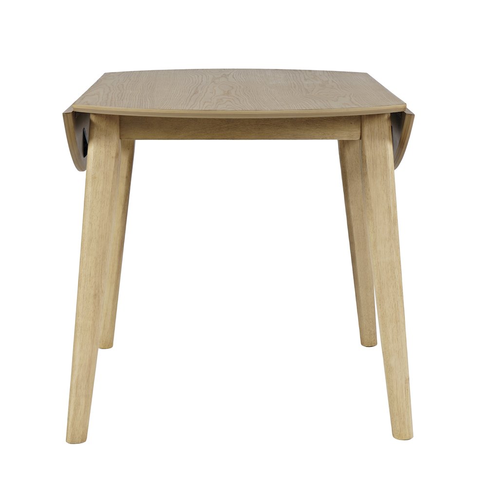Percy 42" Contemporary Round Drop-Leaf Dining Table. Picture 4