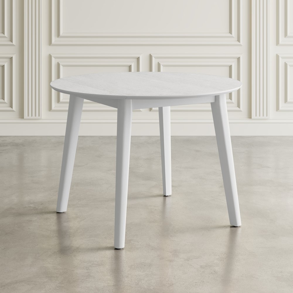 Percy 42" Contemporary Round Drop-Leaf Dining Table. Picture 9
