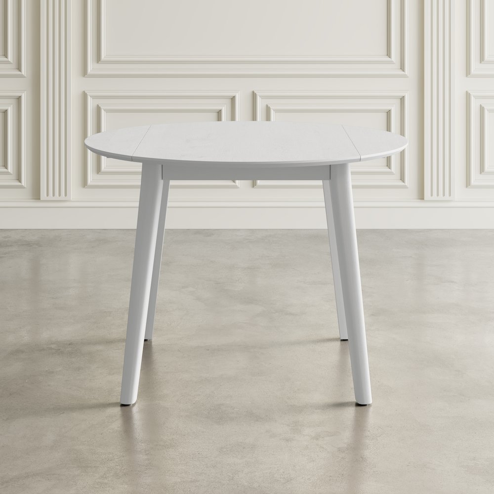 Percy 42" Contemporary Round Drop-Leaf Dining Table. Picture 8