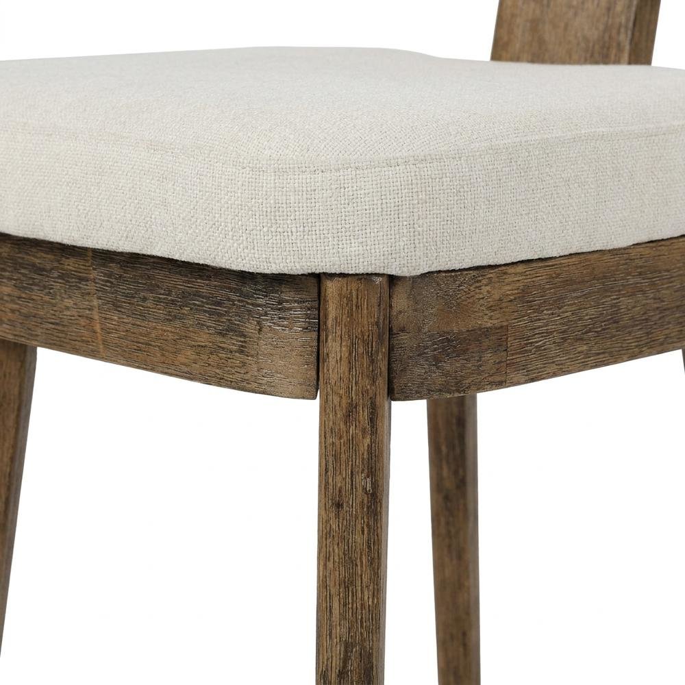 Polyester Mid-Century Modern Split-Back Dining Chairs, Chestnut, Set of 2. Picture 8