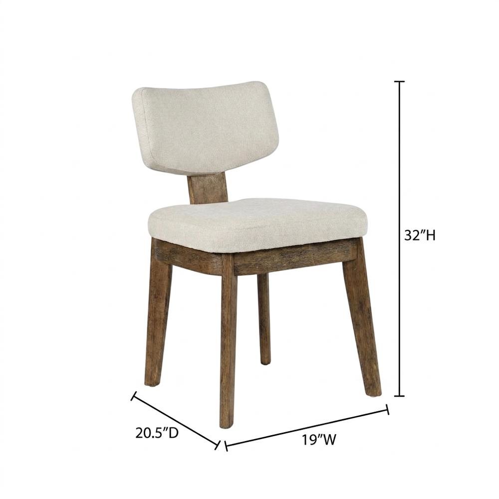 Polyester Mid-Century Modern Split-Back Dining Chairs, Chestnut, Set of 2. Picture 6