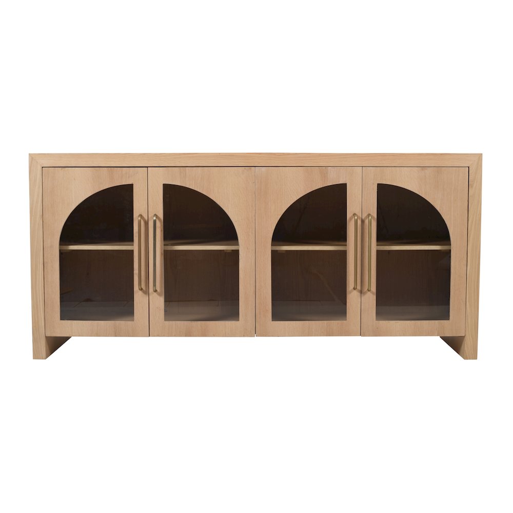 Archimedes 60" Curved Arch Four Door Sideboard Storage Cabinet. Picture 1