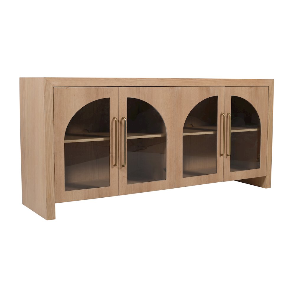 Archimedes 70" Curved Arch Four Door Sideboard Storage Cabinet. Picture 2