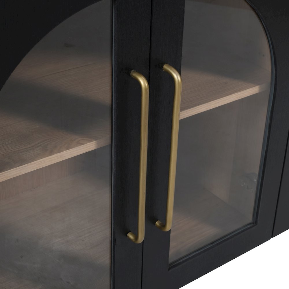 Archimedes 60" Curved Arch Four Door Sideboard Storage Cabinet. Picture 4