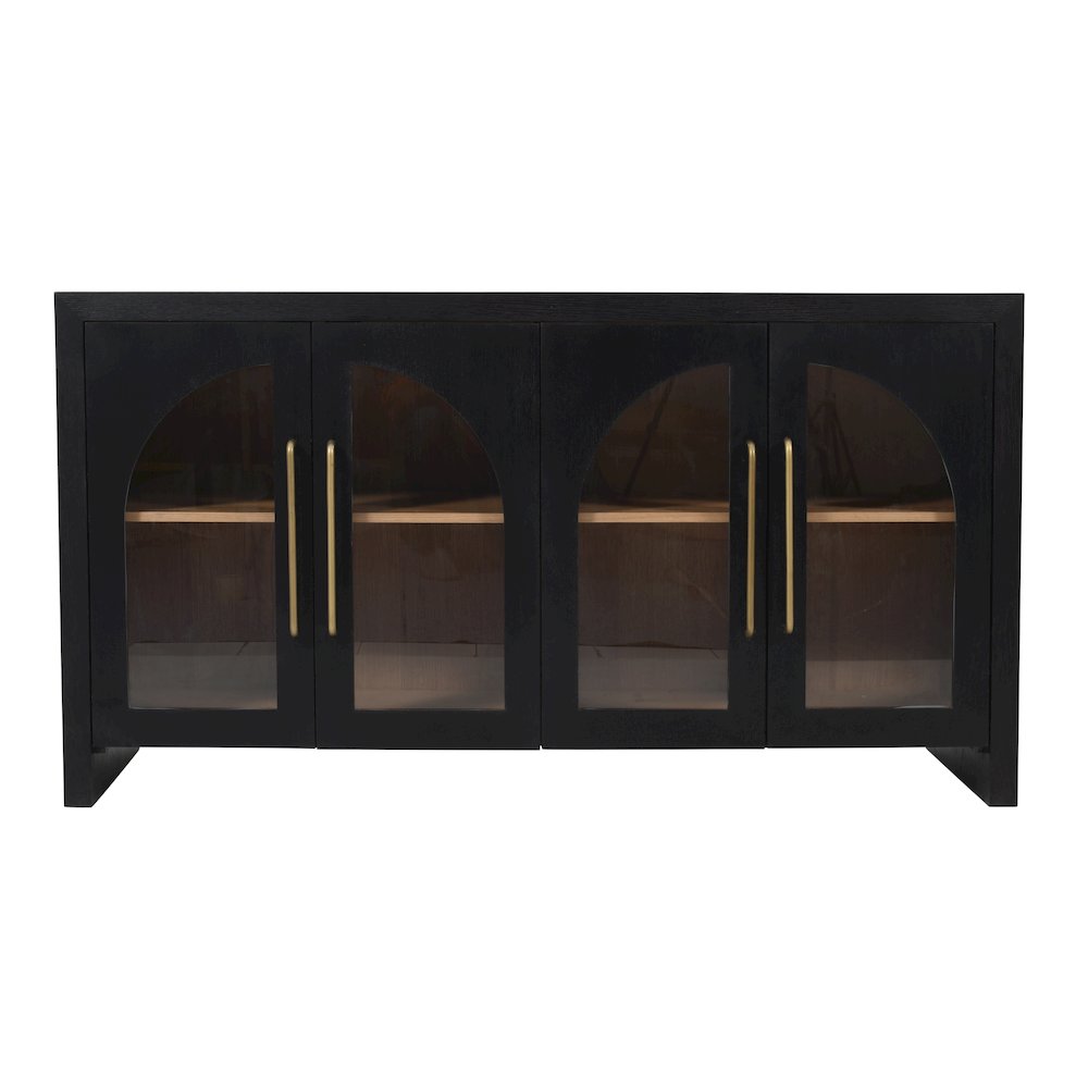 Archimedes 60" Curved Arch Four Door Sideboard Storage Cabinet. Picture 1