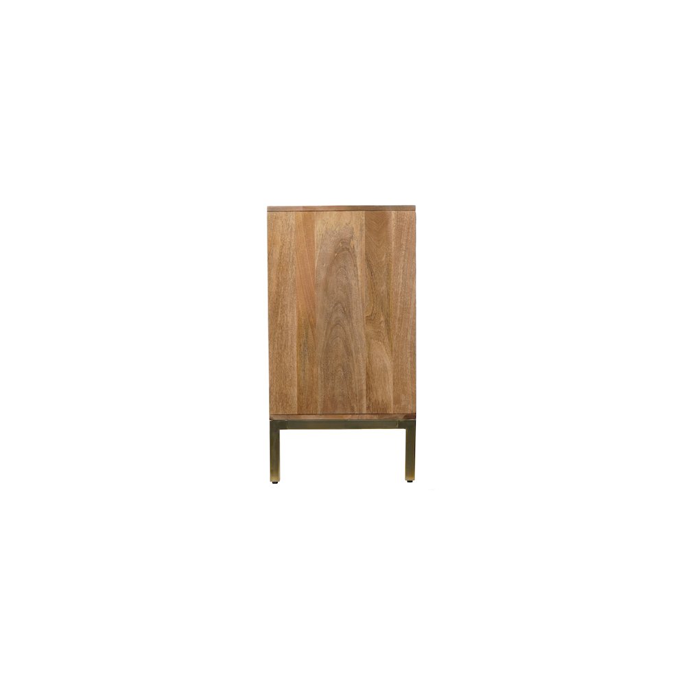 Asher 69" Solid Wood Mid-Century Modern Curved Arch Sideboard Cabinet. Picture 9