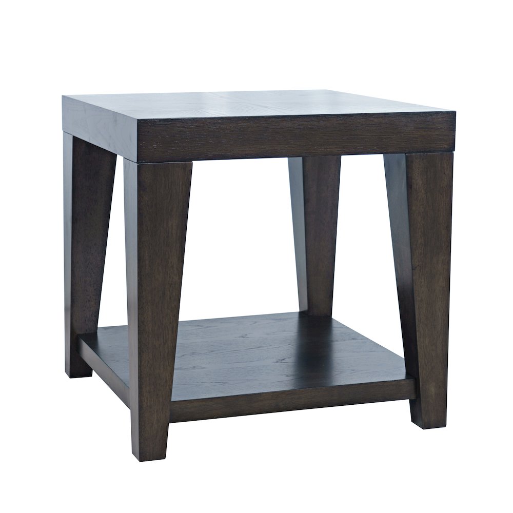 Laurel Creek Modern Contemporary 24" Square End Table with Open Shelf. Picture 2
