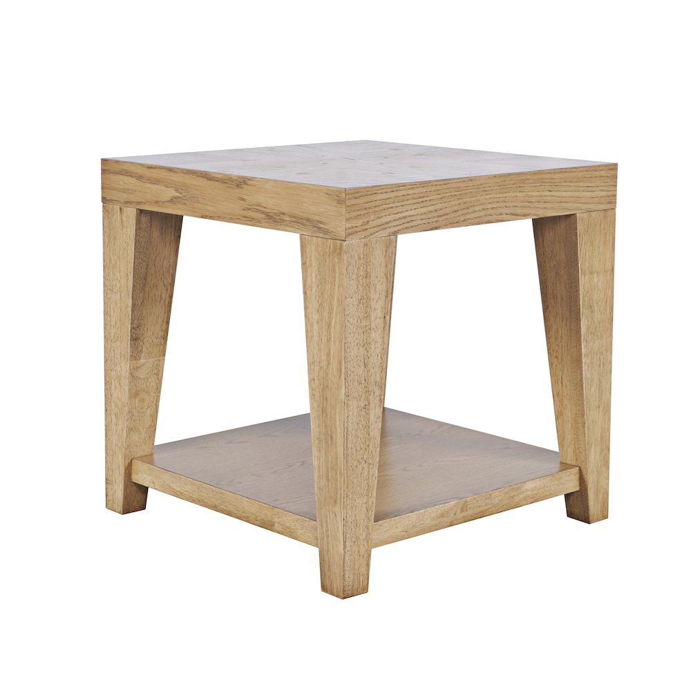 Laurel Creek Modern Contemporary 24" Square End Table with Open Shelf. Picture 4