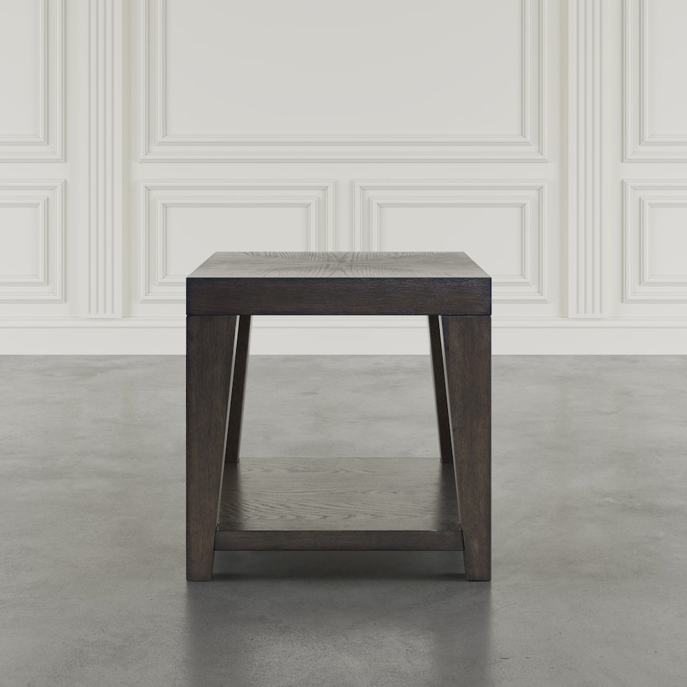 Laurel Creek Modern Contemporary 24" Square End Table with Open Shelf. Picture 9