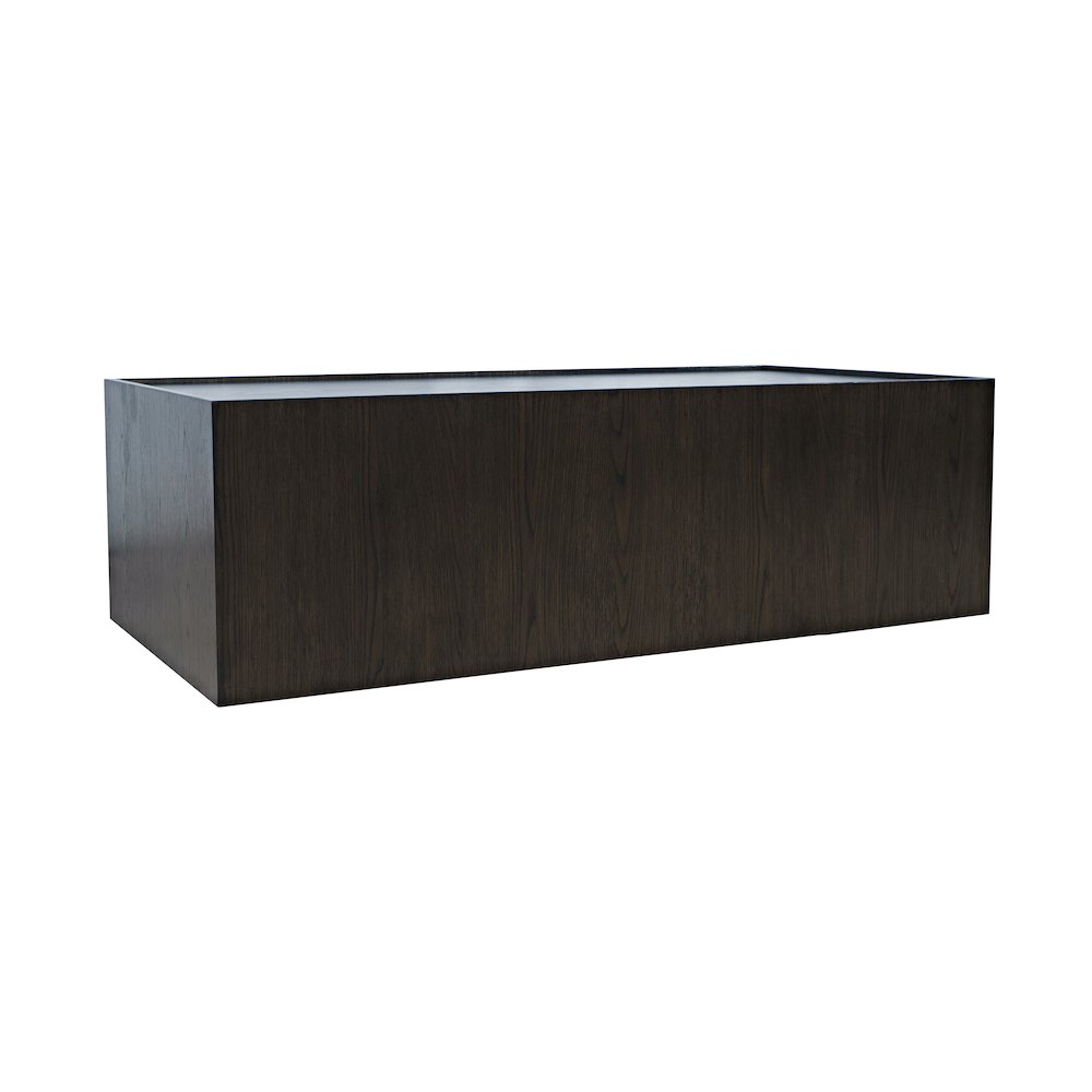 Laurel Creek Modern Contemporary 52" Block Coffee Table with Hidden Casters. Picture 2