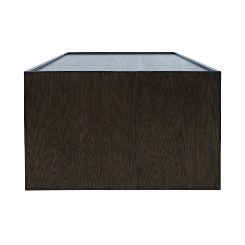 Laurel Creek Modern Contemporary 52" Block Coffee Table with Hidden Casters. Picture 8
