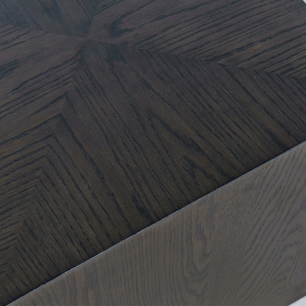 Laurel Creek Modern Contemporary Square Block Pedestal End Table. Picture 3