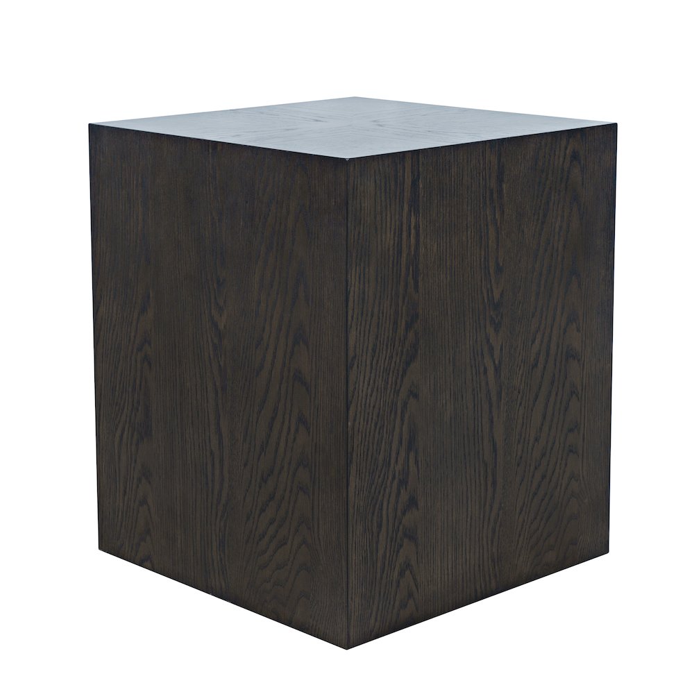 Laurel Creek Modern Contemporary Square Block Pedestal End Table. Picture 1
