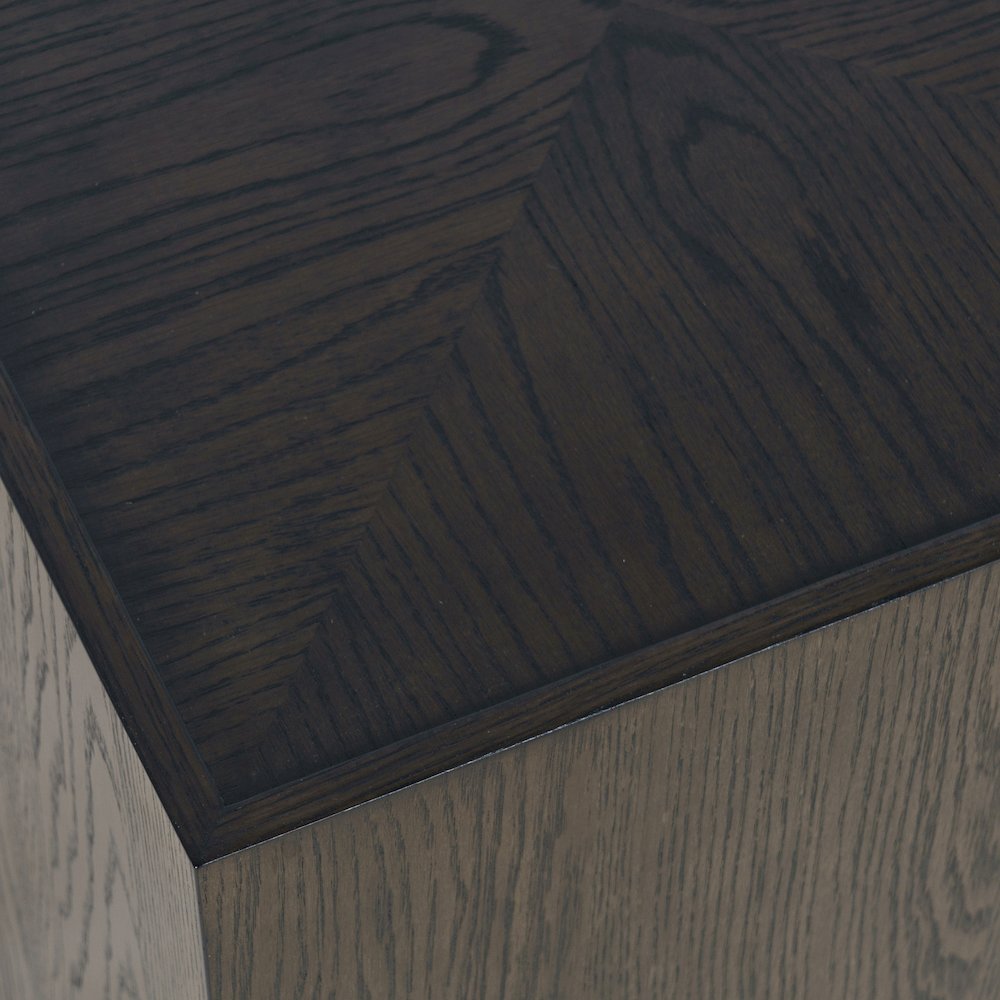 Laurel Creek Modern Contemporary Square Block Pedestal End Table. Picture 5