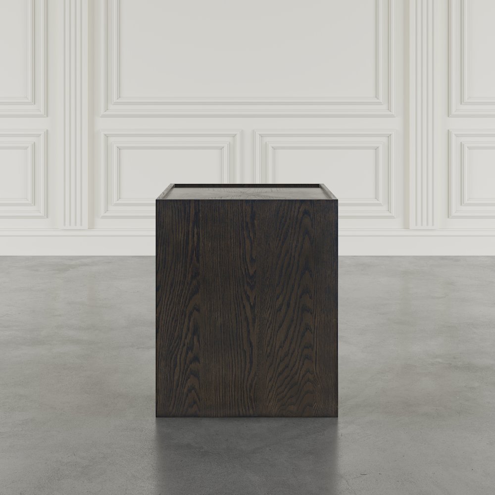 Laurel Creek Modern Contemporary Square Block Pedestal End Table. Picture 10