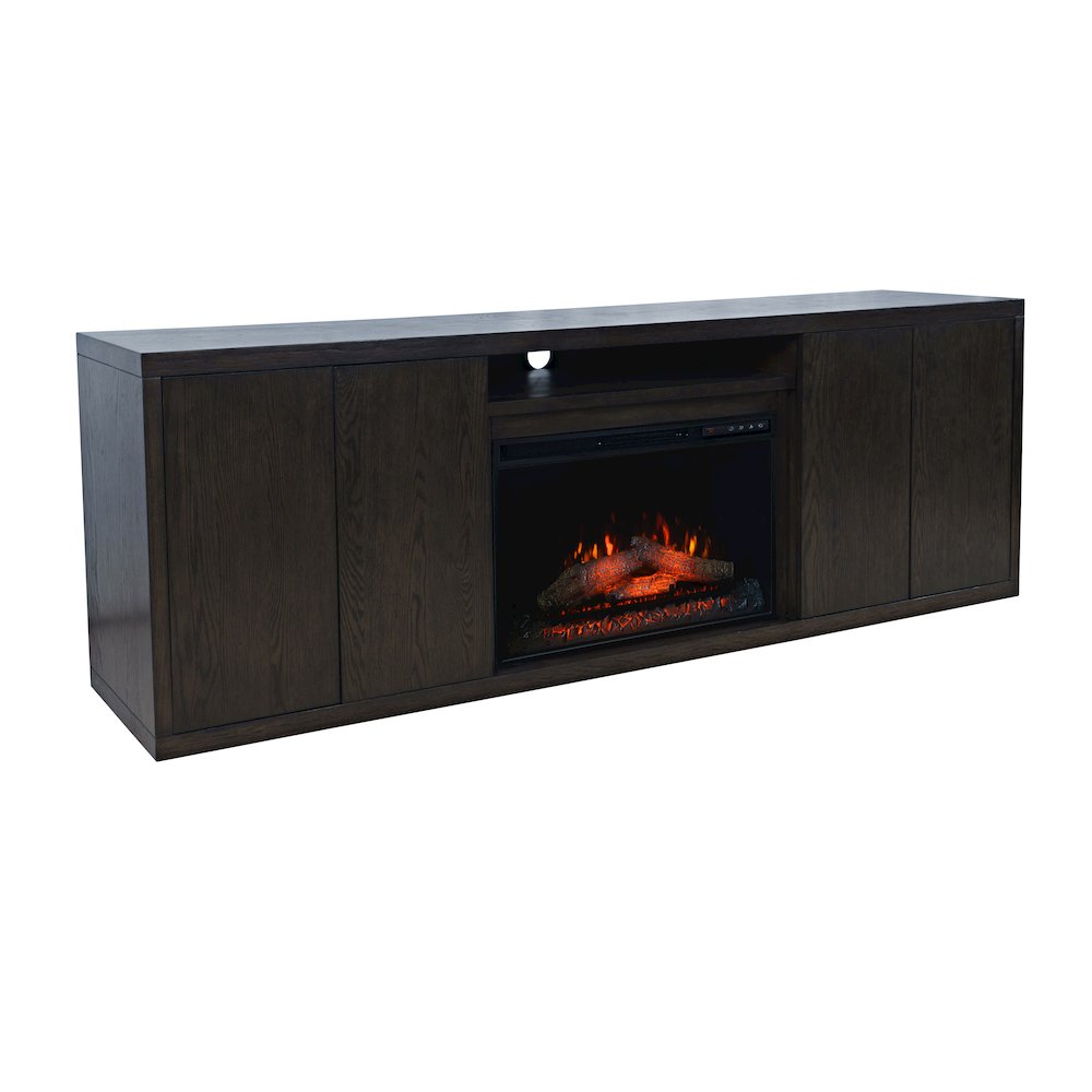 Laurel Creek Modern Contemporary 78" Electric LED Fireplace with Storage. Picture 3