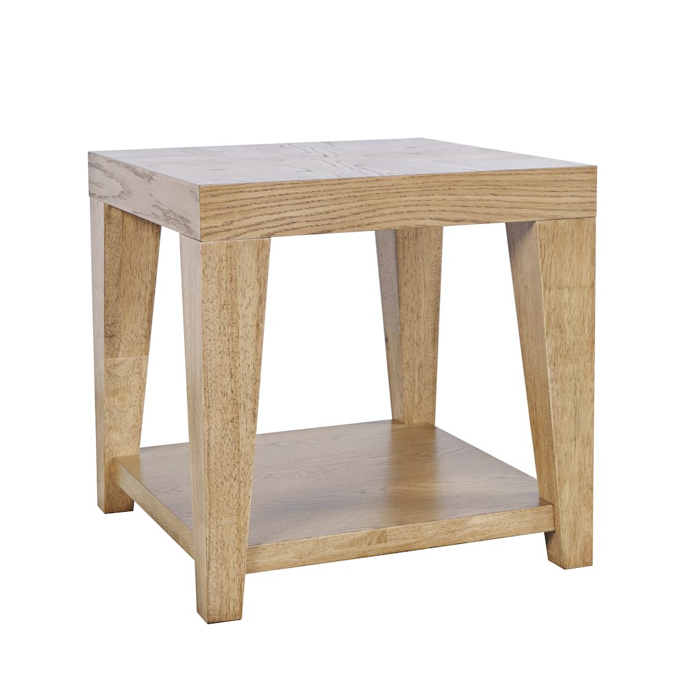 Laurel Creek Modern Contemporary 24" Square End Table with Open Shelf. Picture 2