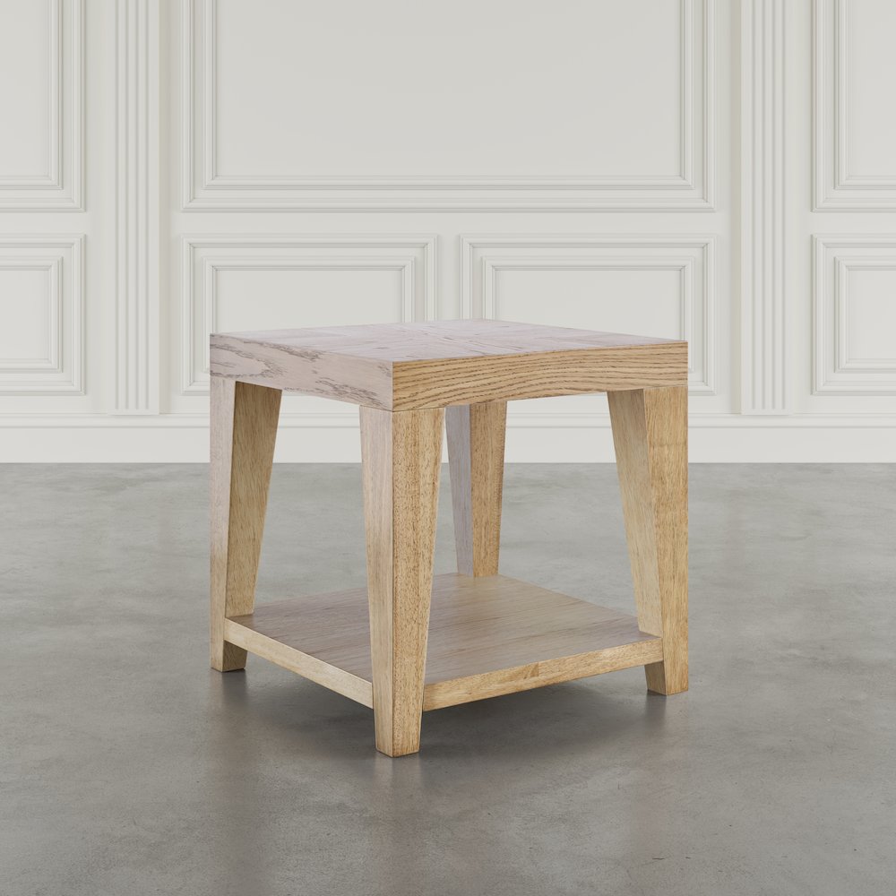 Laurel Creek Modern Contemporary 24" Square End Table with Open Shelf. Picture 7